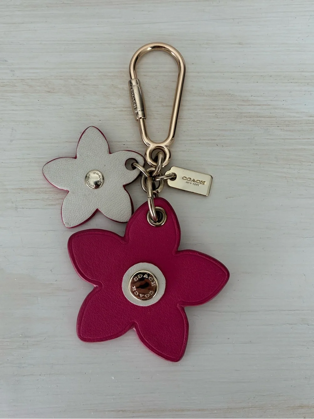 Coach Flower Bag Charm Key Chain
